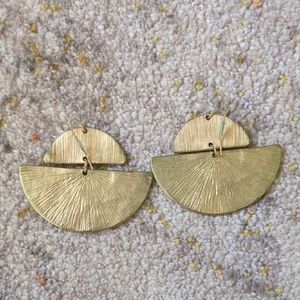 Elegant Gold Half-Moon Earrings